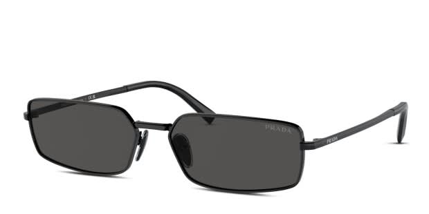 Prada PRA60S black frame with dark grey lenses. Lenses provide 100