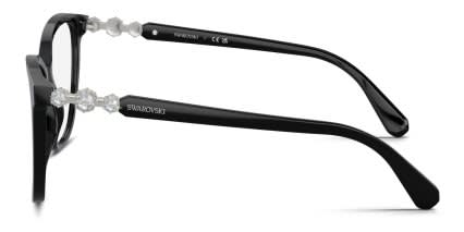Swarovski SK2020 Black glasses - Black - Side View