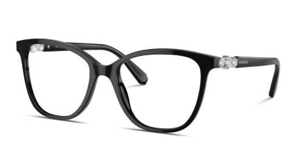 Swarovski SK2020 Black glasses - Black - Angle View