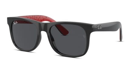 Ray-Ban RJ9069S Justin Marvel Miles Morales Kids Shiny Black, Gray glasses - Shiny Black / Gray - Angle View