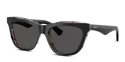 Burberry BE4435 Black glasses - Black - Angle View