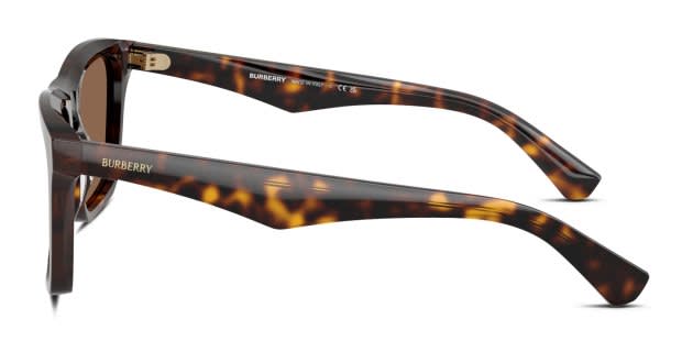 Burberry BE4434 tortoise frame with dark brown lenses. Lenses