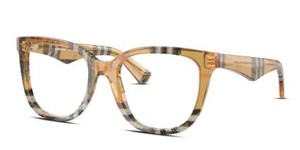 Burberry BE2415 Multicolor, Brown glasses - Multicolor / Brown - Angle View