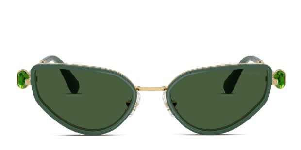 Swarovski SK7027 gold , green frame with dark green lenses. Lenses
