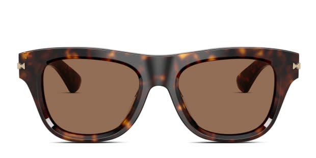 Burberry BE4438U tortoise frame with dark brown lenses. Lenses