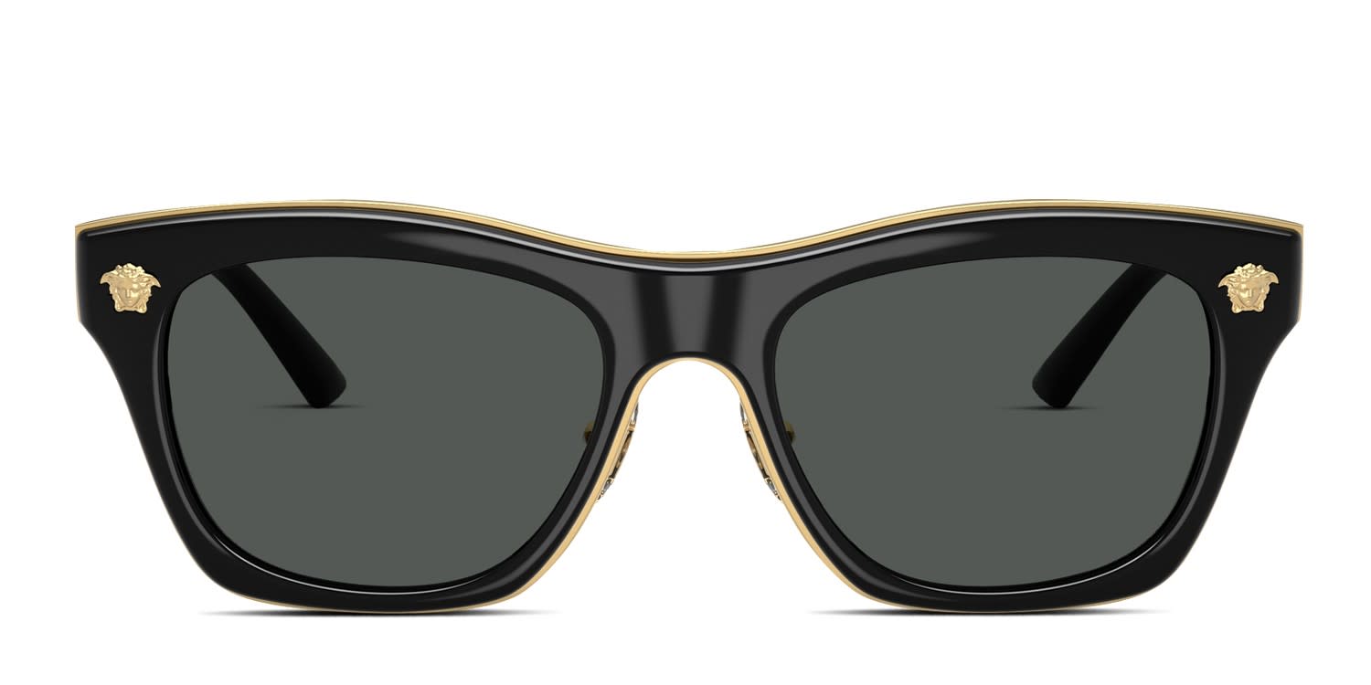 Versace VE2272 Black glasses - Black / Gold - Frontal View