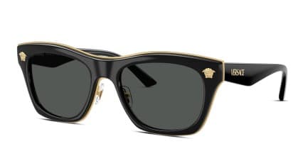 Versace VE2272 Black glasses - Black / Gold - Angle View