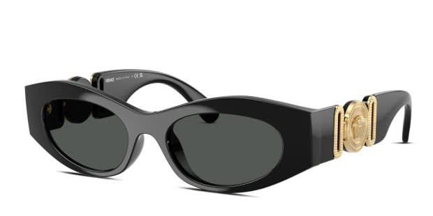 Versace VE4480U Shiny Black frame with dark grey lenses  display picture 3