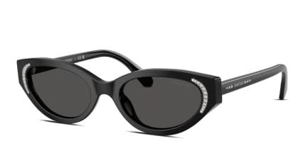 Swarovski SK6030 Black glasses - Black / Gray - Angle View
