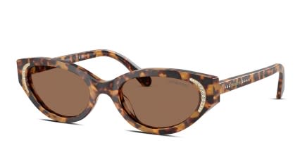 Swarovski SK6030 Tortoise glasses - Tortoise / Brown - Angle View
