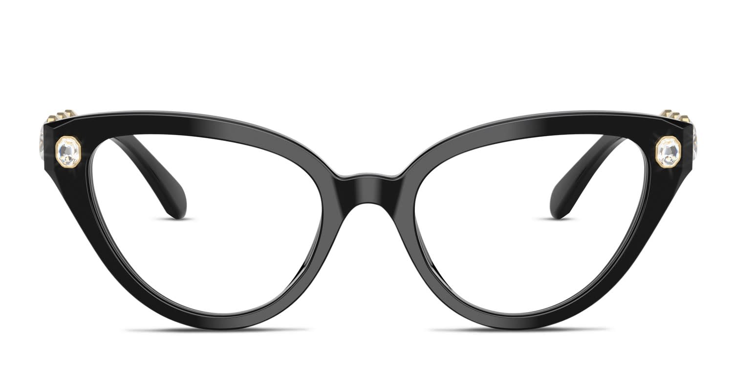Swarovski SK2028 Black glasses - Black - Frontal View