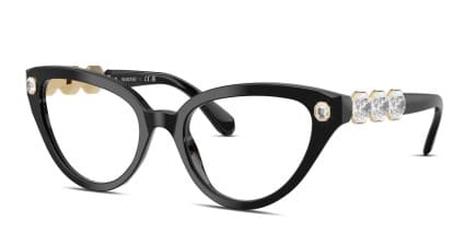 Swarovski SK2028 Black glasses - Black - Angle View