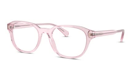 Ralph Lauren RA7172U Clear, Pink glasses - Clear / Pink - Angle View
