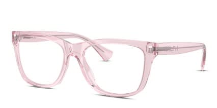 Ralph Lauren RA7170U Clear, Pink glasses - Clear / Pink - Angle View