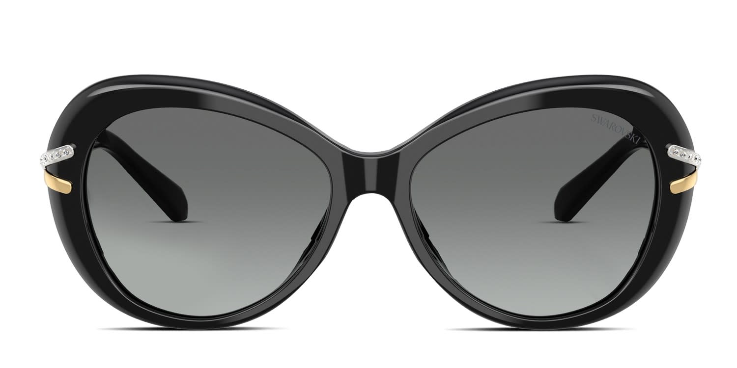 D）COACH コーチ グレーグラデーション サングラス HC8331 Coach HC8331 black frame with light grey gradient lenses