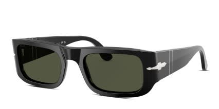 Persol PO3362S Black glasses - Black / Green - Angle View