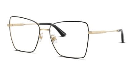 Jimmy Choo JC2007 Gold, Black glasses - Gold / Black - Angle View