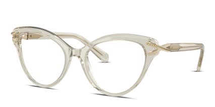 Swarovski SK2030 Clear, Beige glasses - Clear / Beige - Angle View