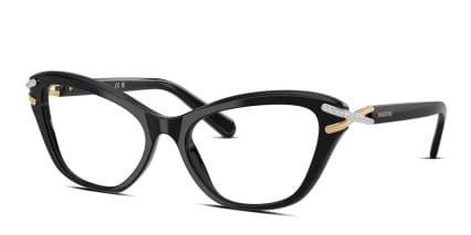 Swarovski SK2031 Black glasses - Black - Angle View