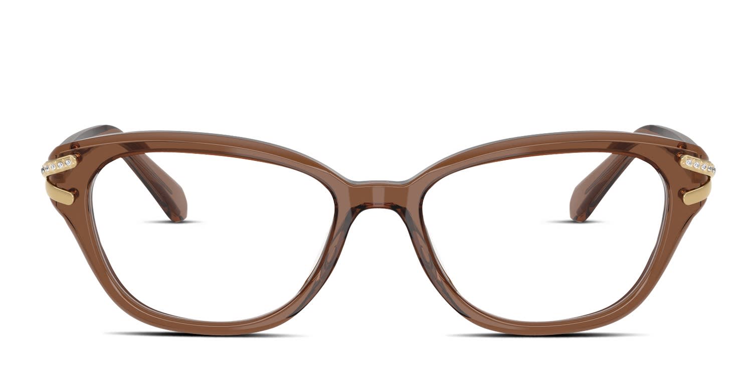 Swarovski SK2032 Clear, Brown glasses - Clear / Brown - Frontal View