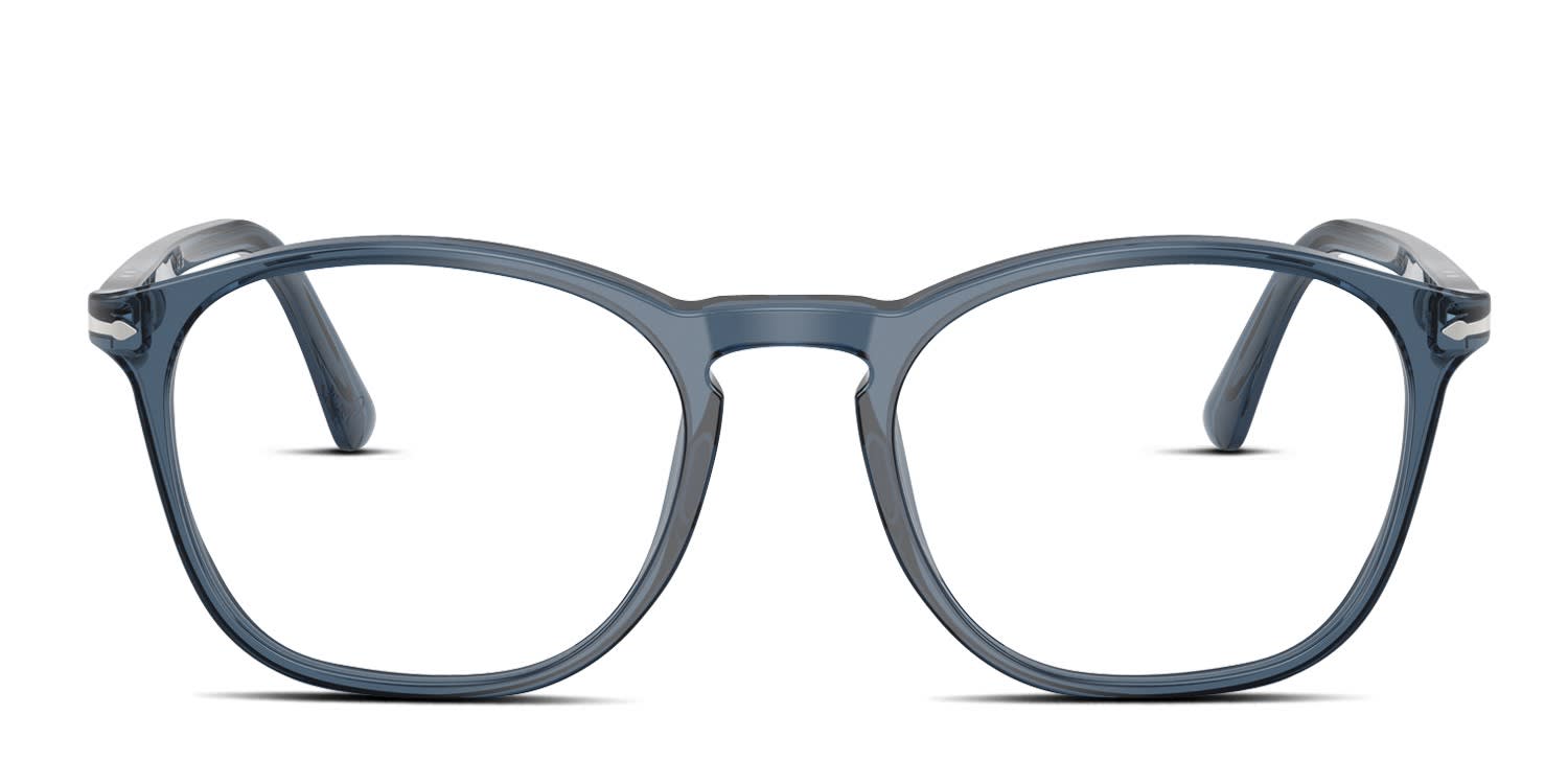 Persol PO3007VM Clear, Blue glasses - Clear / Blue - Frontal View
