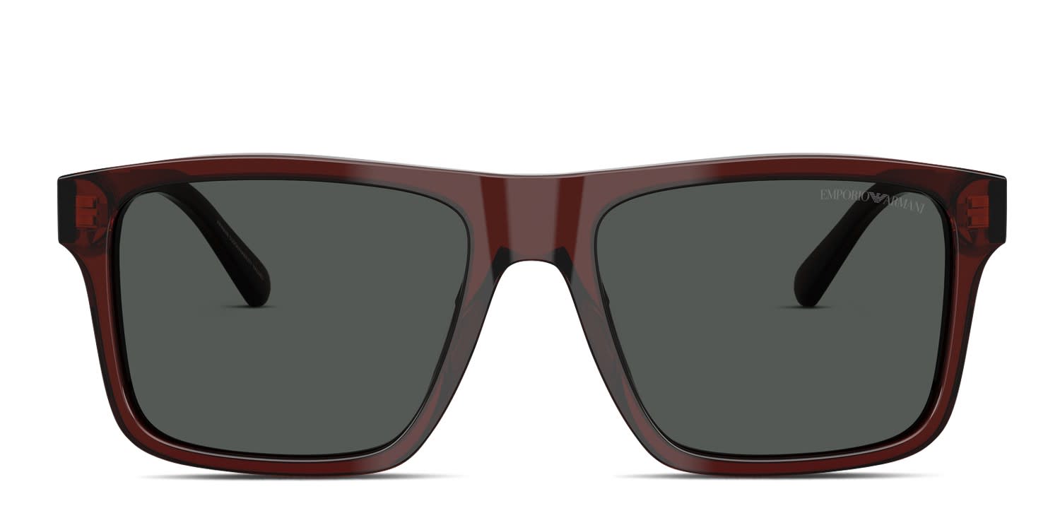 Emporio Armani EA4232 Clear, Brown glasses - Brown / Gray / Clear - Frontal View