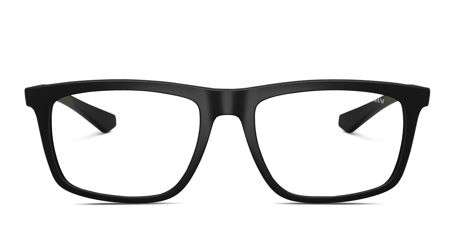 Emporio Armani EA4235 w/Clip-On Matte Black glasses - Matte Black - Frontal View