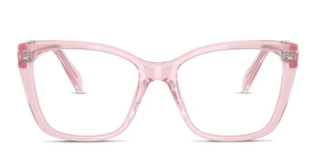 SISIKUI シシクイ　Square eye / CLEAR PINK Swarovski SK2008 clear , pink frame