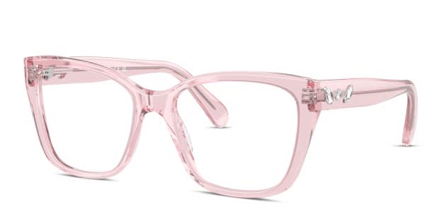 SISIKUI シシクイ　Square eye / CLEAR PINK Swarovski SK2008 clear , pink frame
