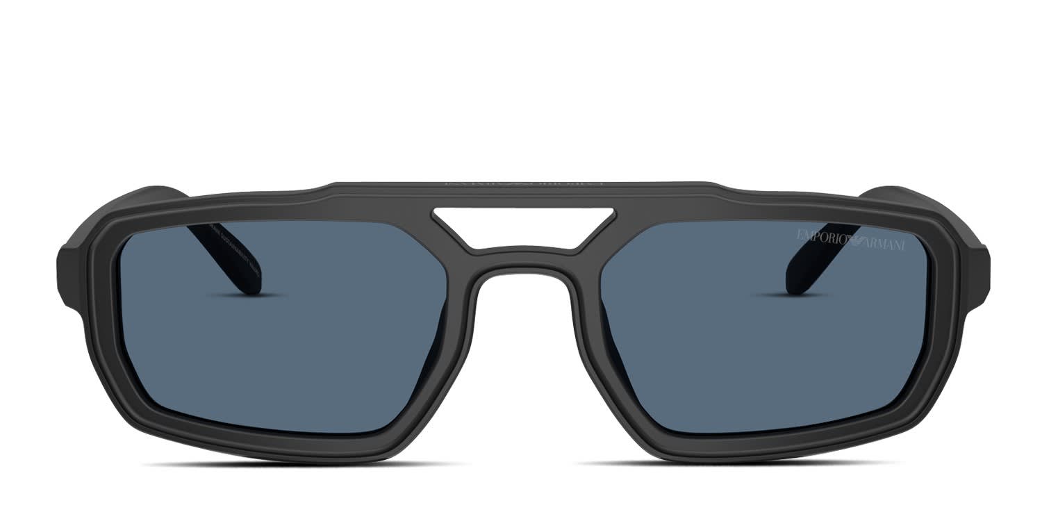 Emporio Armani EA4240U Black glasses - Black / Blue - Frontal View