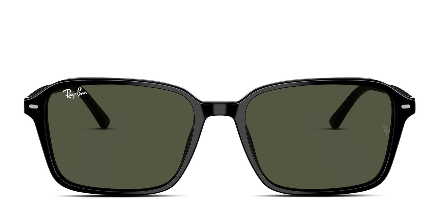 Ray-Ban RB2231 Raimond Shiny Black frame with green lenses. Lenses