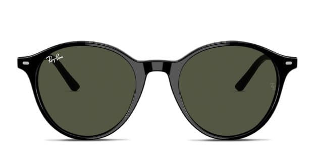 Ray-Ban RB2230 Bernard Shiny Black frame with green lenses. Lenses