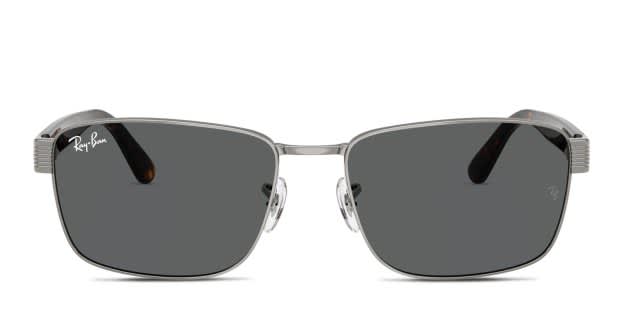 Ray-Ban RB3750 gunmetal frame with dark grey lenses. Lenses  display picture 2