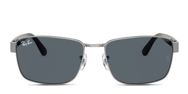 Ray-Ban RB3750 Gunmetal, Blue frame with blue lenses. Lenses  display picture 1