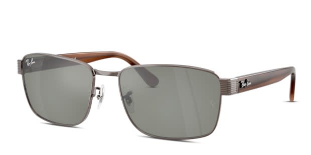Ray-Ban RB3750 Brown frame with green lenses. Lenses provide 100