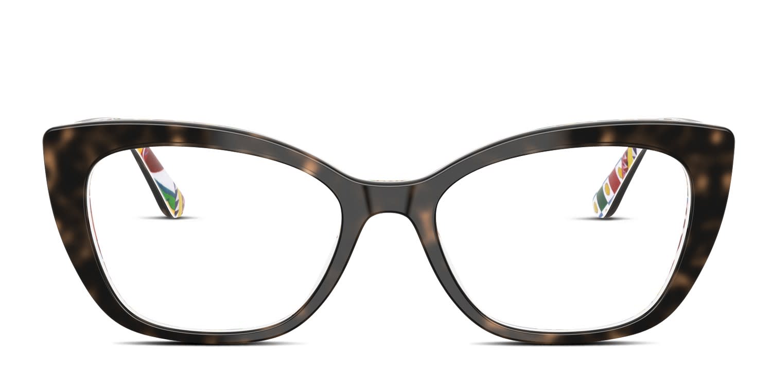 Dolce & Gabbana DG3398 Tortoise, White glasses - Tortoise - Frontal View