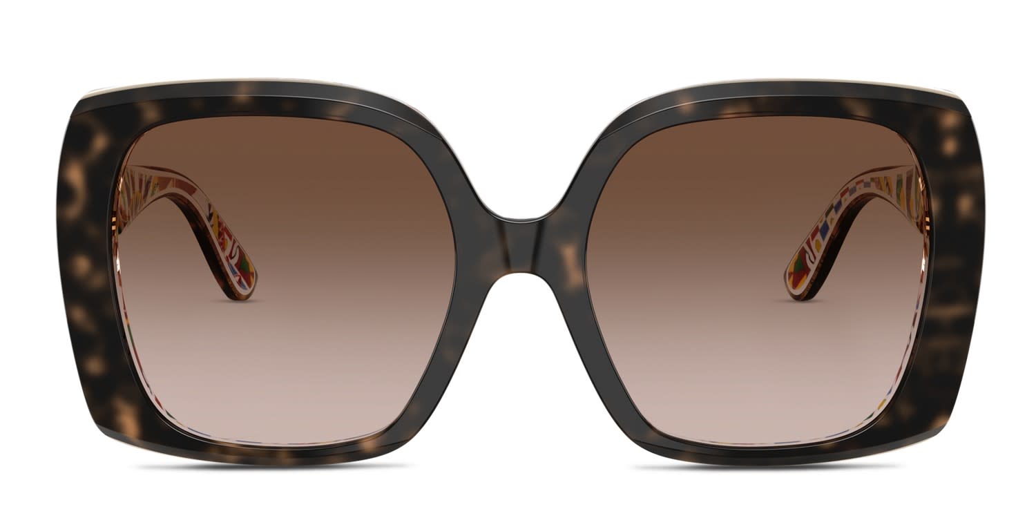 Dolce & Gabbana DG4475 Tortoise, White glasses - Brown / Tortoise - Frontal View