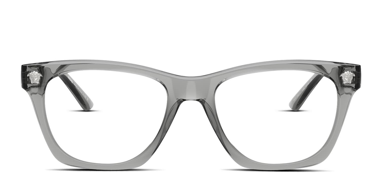 Versace VE3363U Gray, Clear glasses - Gray / Clear - Frontal View