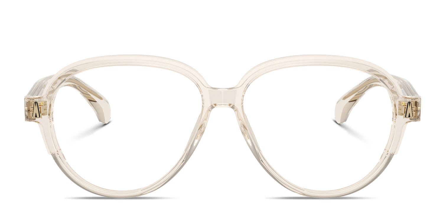 Moncler ME2003 Beige, Clear glasses - Beige / Clear - Frontal View