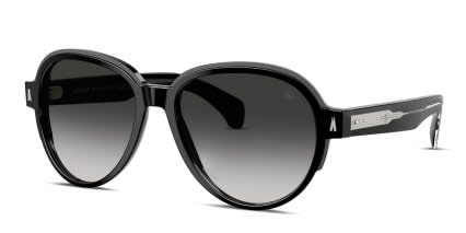 Moncler ME6005 Black glasses - Black / Gray - Angle View