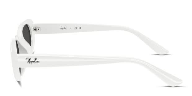 Ray-Ban RB 4441D ホワイトサングラス Ray-Ban RB4441D white frame with dark brown lenses. Lenses provide