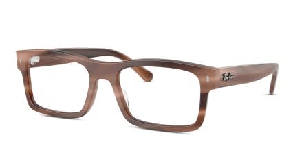 Ray-Ban RX5435 Tortoise, Brown glasses - Tortoise / Brown - Angle View