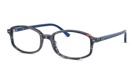 Ray-Ban RX5432 Clear, Blue glasses - Clear / Blue - Angle View