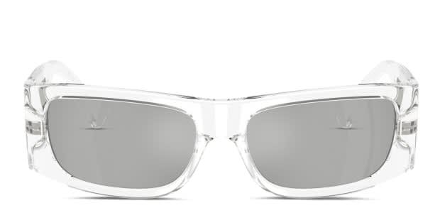 Versace VE4482 clear frame with clear mirrored silver lenses