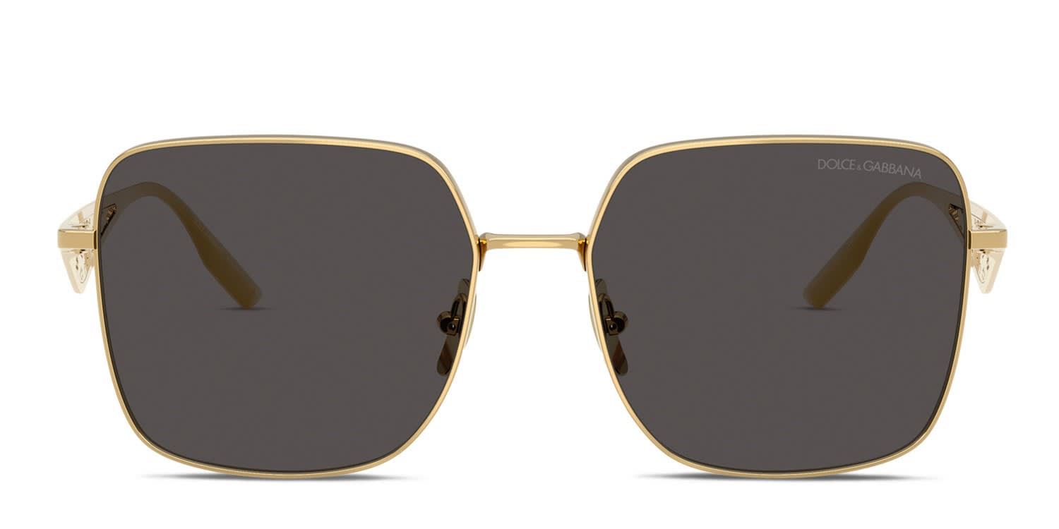 Dolce & Gabbana DG2310 Gold glasses - Gold / Gray - Frontal View