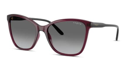 Vogue VO5520S Clear, Red glasses - Clear / Red / Gray - Angle View