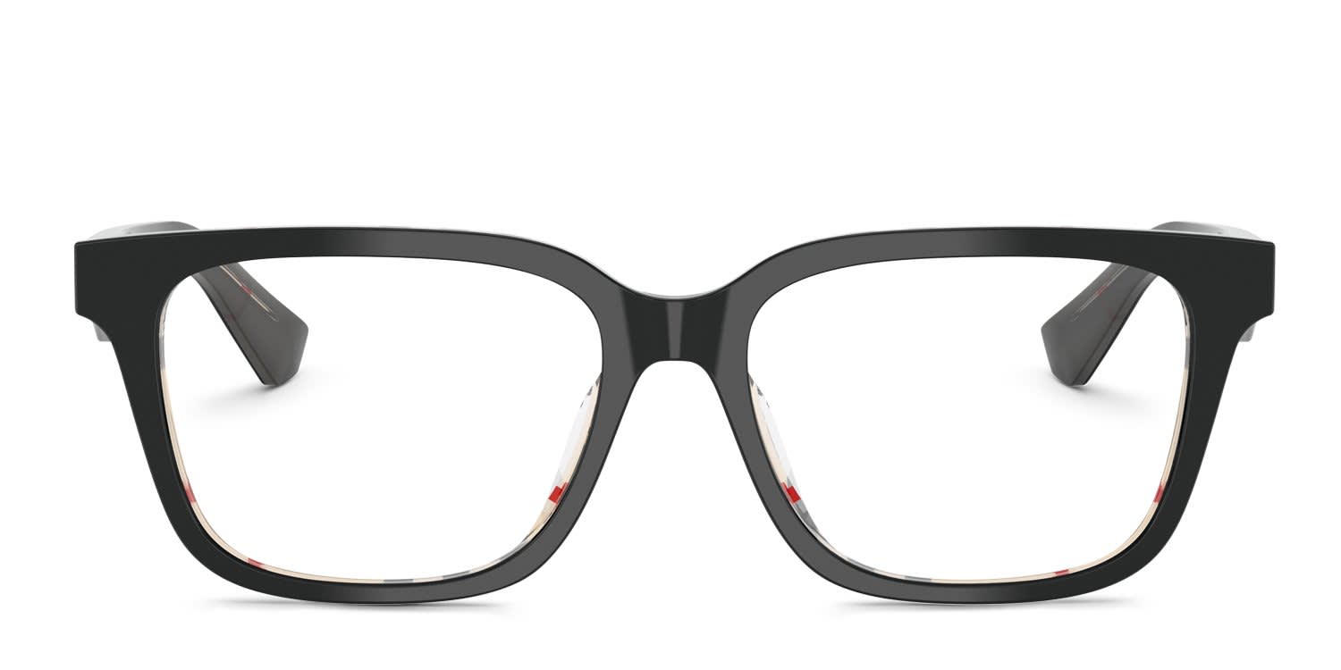 Burberry BE2425D Black, Multicolor glasses - Black / Multicolor - Frontal View