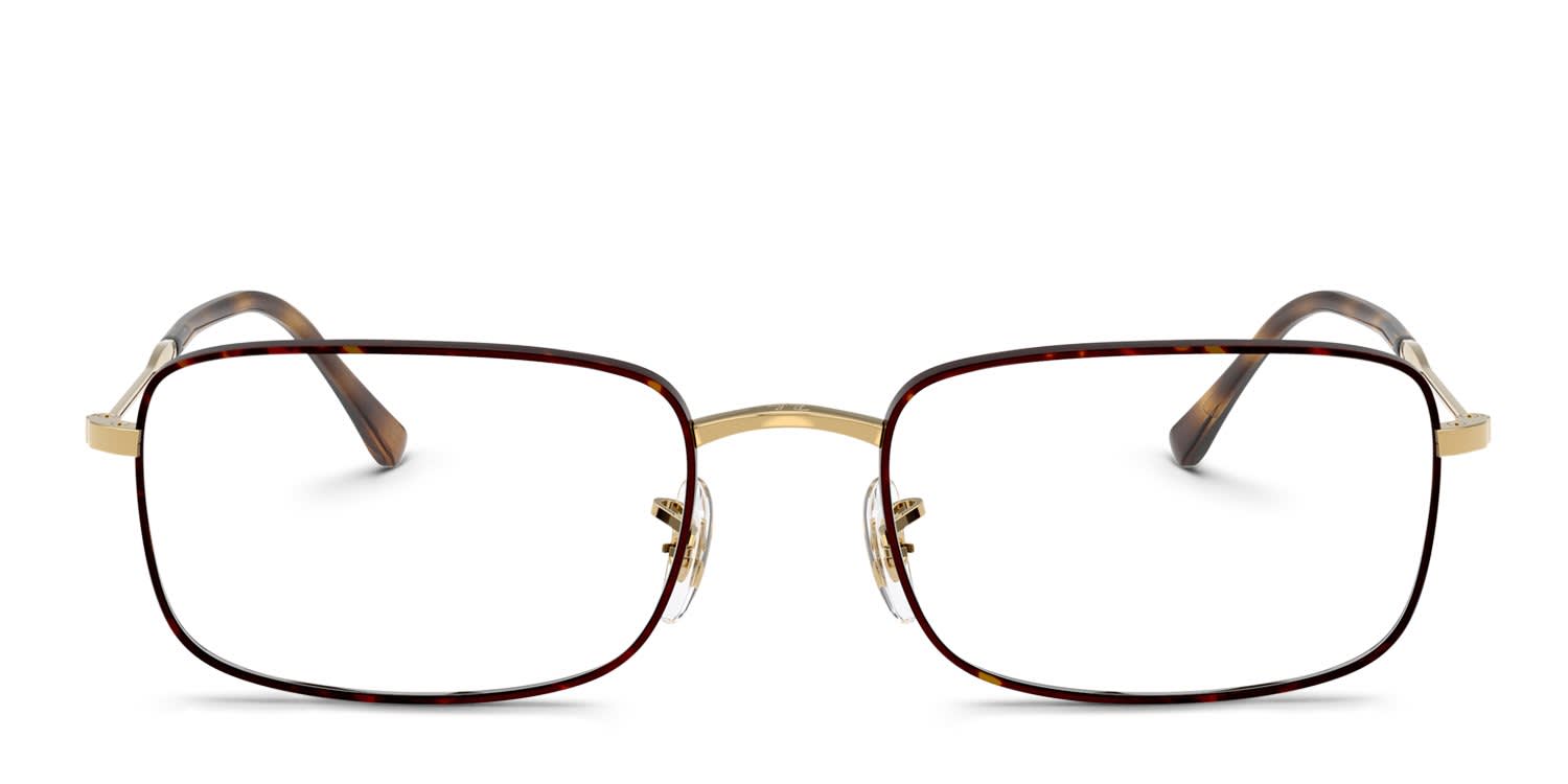 Ray-Ban RX3746V Tortoise, Gold glasses - Tortoise / Gold - Frontal View