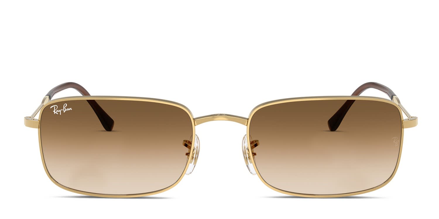 Ray-Ban RB3746 Gold glasses - Gold / Brown - Frontal View