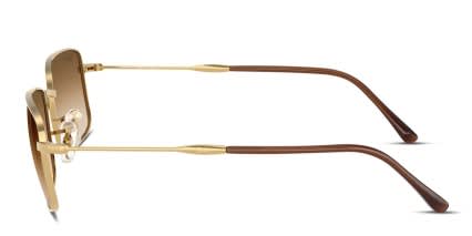 Ray-Ban RB3746 Gold glasses - Gold / Brown - Side View
